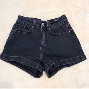 Black Boyfriend High Waisted Shorts
